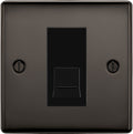 BG Nexus Metal Black Nickel Secondary Telephone Socket NBNBTS1B Available from RS Electrical Supplies
