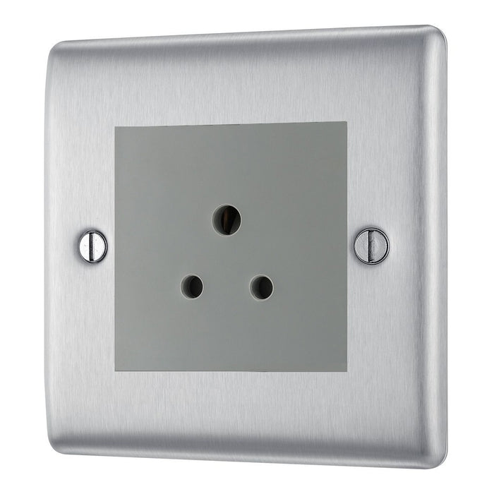 BG Nexus Metal Brushed Steel 5A Unswitched Socket NBS29MG | RS ...
