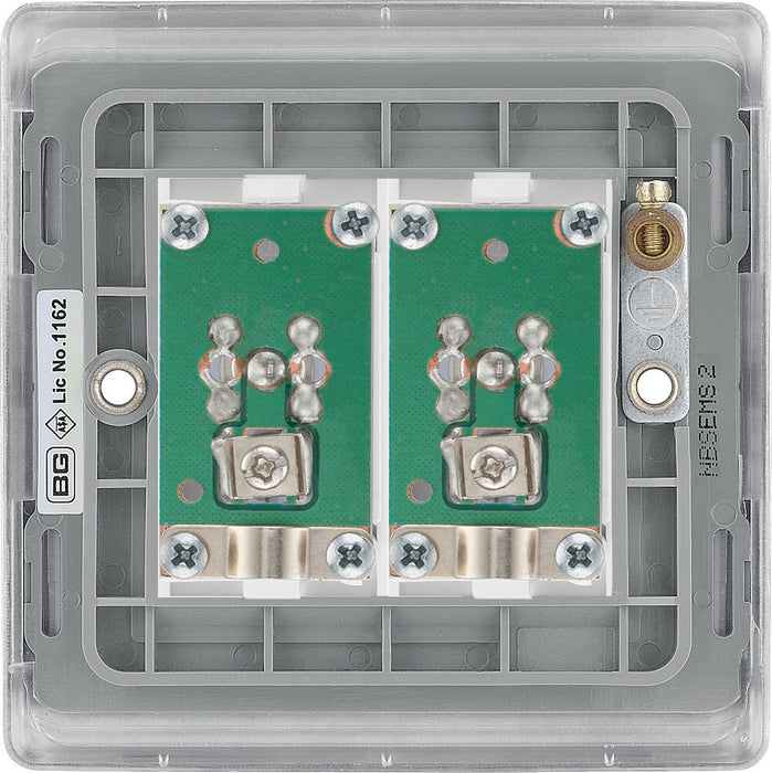 BG Nexus Metal Brushed Steel Satellite Socket NBS64W