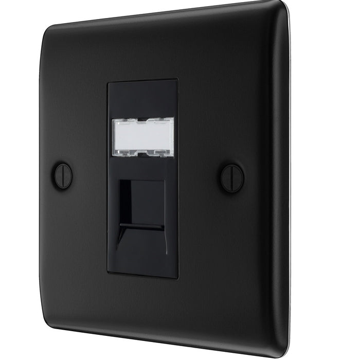 BG Nexus Metal Matt Black RJ45 Cat6A Data Outlet NFBRJ4516AB | RS ...