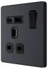 BG Evolve Matt Grey 13A A+C USB Socket PCDMG21UAC18B