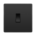BG Evolve Black Chrome 1G 2W Light Switch PCDBC12B