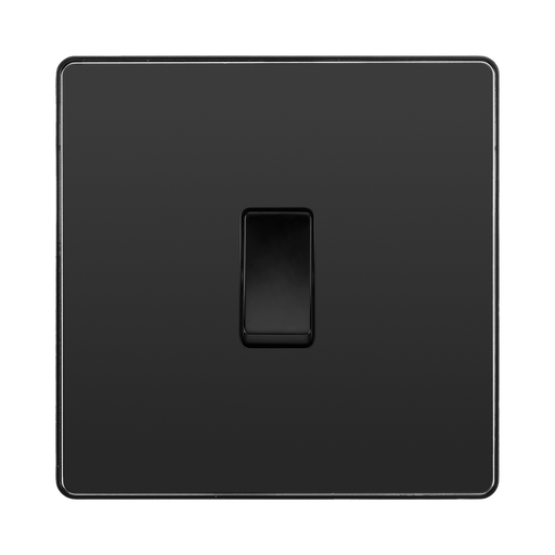 BG Evolve Black Chrome 1G 2W Light Switch PCDBC12B