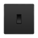 BG Evolve Black Chrome 1G 2W Light Switch PCDBC12B