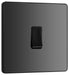 BG Evolve Polycarbonate Black Chrome 1G Light Switch PCDBC12B Available From RS Electrical left side