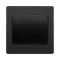 BG Evolve Black Chrome 1G 2W Wide Rocker Light Switch PCDBC12WB