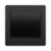 BG Evolve Black Chrome 1G 2W Wide Rocker Light Switch PCDBC12WB