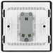 BG Evolve Polycarbonate Black Chrome 1G Wide Rocker Light Switch PCDBC12WB Available From RS Electrical back side