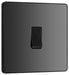 BG Evolve Polycarbonate Black Chrome Intermediate Light Switch PCDBC13B Available From RS Electrical left side