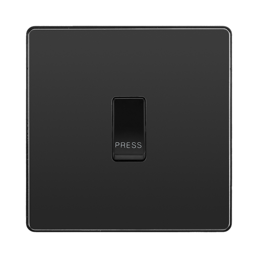 BG Evolve Black Chrome 10A Retractive Press Switch PCDBC14B