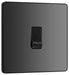 BG Evolve Polycarbonate Black Chrome Retractive Switch Marked Press PCDBC14B Available From RS Electrical left side