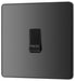 BG Evolve Polycarbonate Black Chrome Retractive Switch Marked Press PCDBC14B Available From RS Electrical right side
