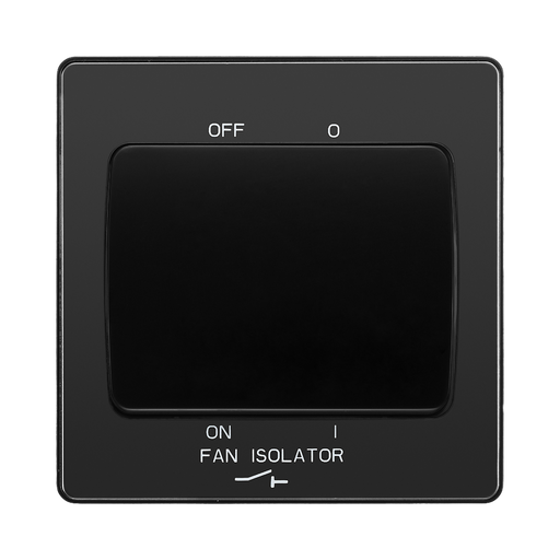 BG Evolve Black Chrome 10A Fan Isolator Switch PCDBC15B