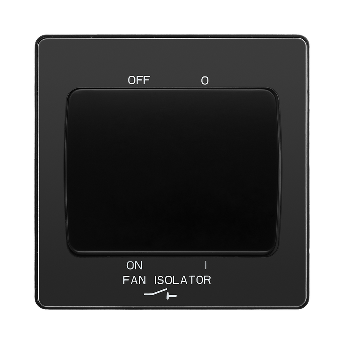 BG Evolve Black Chrome 10A Fan Isolator Switch PCDBC15B