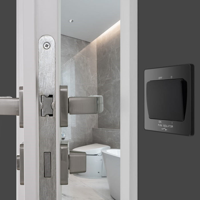 BG Evolve Polycarbonate Black Chrome Fan Isolator Switch PCDBC15B Available From RS Electrical interior