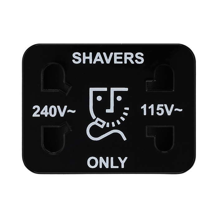 BG Evolve Black Chrome Dual Voltage Shaver Socket PCDBC20B