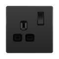 BG Evolve Black Chrome 13A Single Socket PCDBC21B