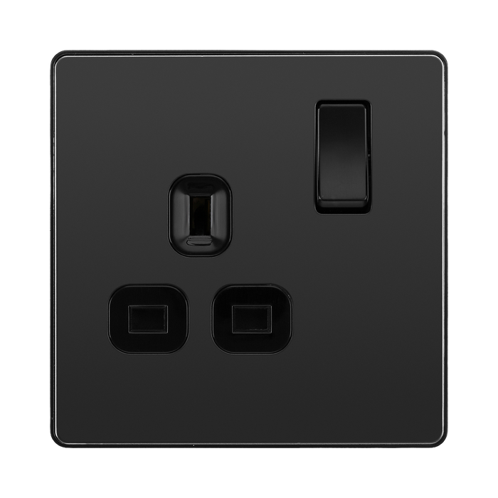 BG Evolve Black Chrome 13A Single Socket PCDBC21B
