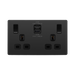 BG Evolve Black Chrome 13A Double USB Socket with 22W A+C Ports PCDBC22UAC22B