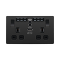 BG Evolve Black Chrome WiFi Extender with 13A double USB Socket PCDBC22UWRB