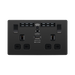 BG Evolve Black Chrome WiFi Extender with 13A double USB Socket PCDBC22UWRB