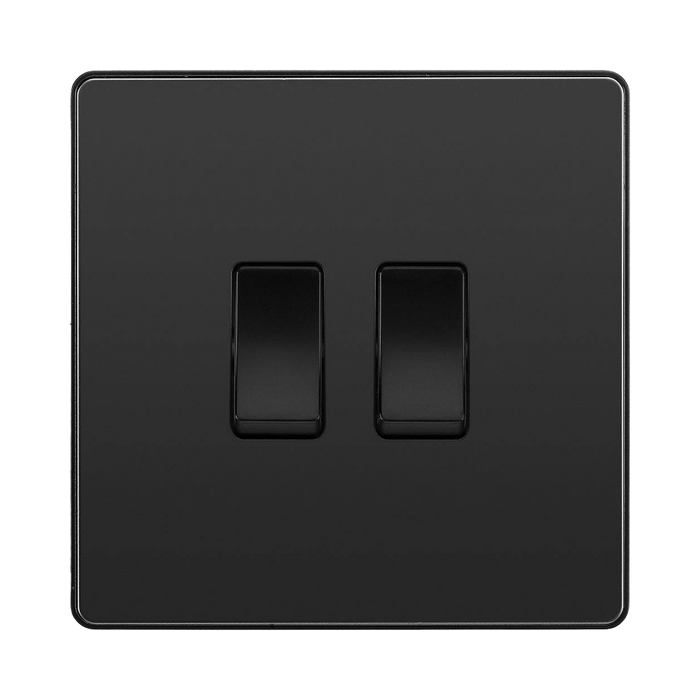 BG Evolve Black Chrome 2G Intermediate Light Switch PCDBC2GINTB