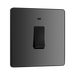 BG Evolve Polycarbonate Black Chrome 20A Double Pole Switch with Neon PCDBC31B Available From RS Electrical left side