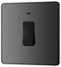 BG Evolve Polycarbonate Black Chrome 20A Double Pole Switch with Neon PCDBC31B Available From RS Electrical right side