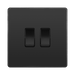BG Evolve Black Chrome 2G 2W Light Switch PCDBC42B