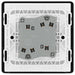 BG Evolve Polycarbonate Black Chrome 2G Light Switch PCDBC42B Available From RS Electrical back side