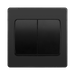 BG Evolve Black Chrome 2G 2W Wide Rocker Light Switch PCDBC42WB