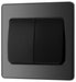 BG Evolve Polycarbonate Black Chrome 2G Wide Rocker Light Switch PCDBC42WB Available From RS Electrical right side