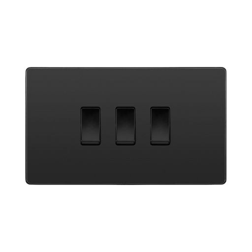 BG Evolve Black Chrome 3G 2W Light Switch PCDBC432B