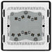 BG Evolve Polycarbonate Black Chrome 3G Light Switch PCDBC43B Available From RS Electrical back side