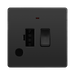 BG Evolve Black Chrome 13A Switched Spur with LED and Flex Outlet PCDBC52B