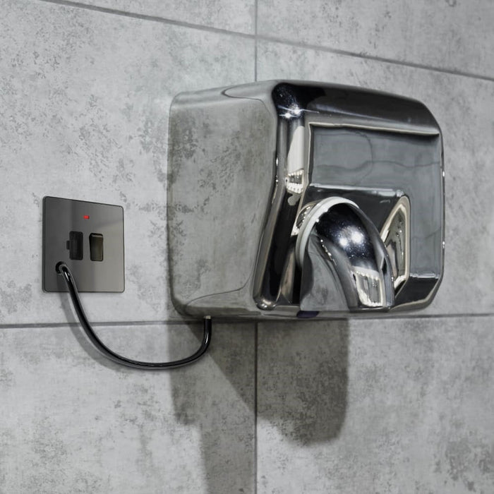 BG Evolve Polycarbonate Black Chrome 13A Switched Spur with Neon and Flex Outlet PCDBC52B Available From RS Electrical hand dryer interior