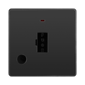 BG Evolve Black Chrome 13A Unswitched Spur with LED and Flex Outlet PCDBC54B