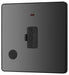 BG Evolve Polycarbonate Black Chrome 13A Unswitched Spur with Neon and Flex Outlet PCDBC54B Available From RS Electrical right side