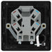 BG Evolve Polycarbonate Black Chrome 13A Unswitched Spur with Neon and Flex Outlet PCDBC54B Available From RS Electrical back side