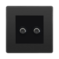 BG Evolve Black Chrome Double Satellite Socket PCDBC612B