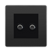 BG Evolve Black Chrome Double Satellite Socket PCDBC612B