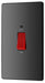 BG Evolve Polycarbonate Black Chrome 45A Cooker Switch with Neon PCDBC72B Available From RS Electrical right side