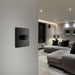 BG Evolve Polycarbonate Black Chrome 1G Dimmer Switch PCDBC81B Available From RS Electrical lounge interior