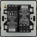 BG Evolve Polycarbonate Black Chrome 2G Dimmer Switch PCDBC82B Available From RS Electrical back side