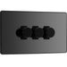 BG Evolve Polycarbonate Black Chrome 3G Dimmer Switch PCDBC83B Available From RS Electrical left side