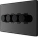BG Evolve Polycarbonate Black Chrome 4G Dimmer Switch PCDBC84B Available From RS Electrical right side
