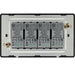 BG Evolve Polycarbonate Black Chrome 4G Dimmer Switch PCDBC84B Available From RS Electrical back side
