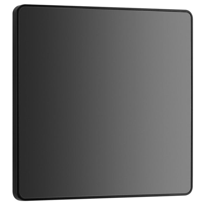 BG Evolve Black Chrome Single Blank Plate PCDBC94B left side