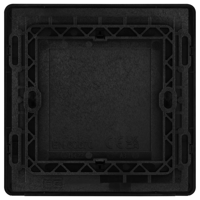 BG Evolve Black Chrome Single Blank Plate PCDBC94B back side