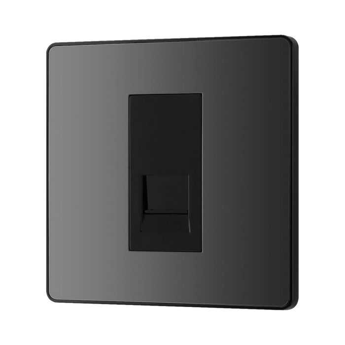 BG Evolve Polycarbonate Black Chrome Master Telephone Socket PCDBCBTM1B Available From RS Electrical right side